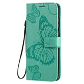 3D Butterflies Embossing Pattern Horizontal Flip Leather Case with Holder & Card Slot & Wallet